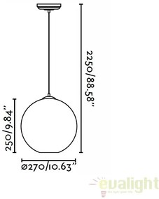 Pendul design minimalist CLARA Transparent 64128