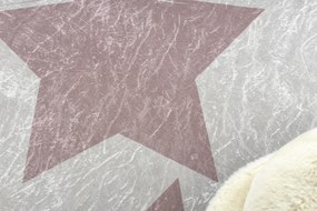 BAMBINO 48130 rotund covor lavabil Stele pentru copii anti-alunecare - bej / gri