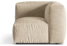 Modul pentru canapea modulară bej cu tapițerie din catifea (cu colț variabil) Martina – Micadoni