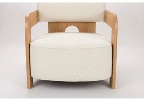 Fotoliu bej cu tapițerie din țesătură bouclé Oolong – Zuiver