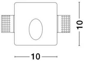 Spot LED incastrabil ideal pentru iluminat scara sau hol CIROCCO, 10x10cm NVL-9879106