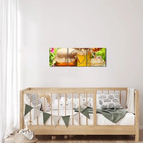 Tablou cu miere (cu ceas) (90x30 cm)