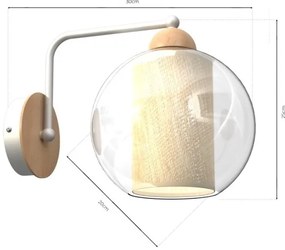 Lampă de perete TELA 1xE27/60W/230V