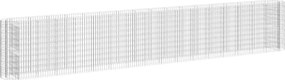 vidaXL Strat înălțat gabion, 610x50x100 cm, fier galvanizat