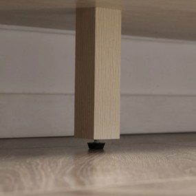 HOMCOM Bufet Meuble de Rangement Placard 3 Portes cu raft ajustabil Efect de răchită, stil boem - 136 x 41 x 70 cm | Aosom Romania
