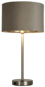 Veioza/Lampa de masa design modern Finn, nickel, taupe
