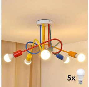 LED Plafonieră pentru copii OXFORD 5xE27/60W/230V