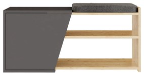 Comodă pentru pantofi Fiona - Oak, Anthracite