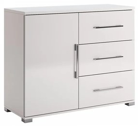 Bianco Comoda 1D 3S White/White High High Gloss