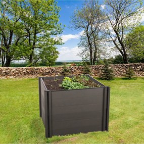 Paturi ridicate G21 Crop 106 x 106 x 80, WPC, Eben, 80 cm