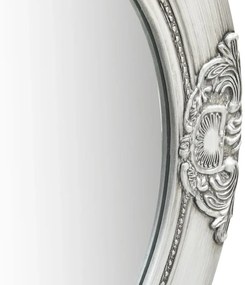 Oglinda de perete in stil baroc, argintiu, 50 cm 1, Argintiu,    50 cm