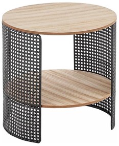 Măsuță de cafea TRAFICA, 41 x 41 cm, negru/bej