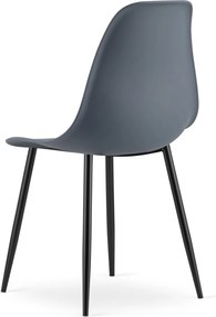 OFERTA Scaun Osaka gri ardezie cu picioare negre, calitatea II