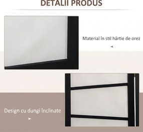 HOMCOM  Separator de camera cu 3 panouri, ecrane de confidentialitate pliabile portabile din lemn de interior | Aosom Romania