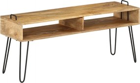 vidaXL Comodă TV din lemn masiv de mango, 110 x 35 x 45 cm