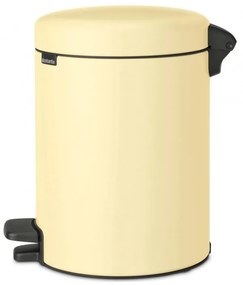 Cos cu pedala Brabantia NewIcon 1008840, 5 L, Inchidere lina, Baza antiderapanta, Galben