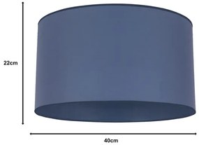 Duolla - Abajur universal ROLLER E27 Ø 40 cm albastru