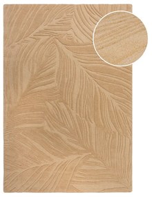 Covor din lână Flair Rugs Lino Leaf, 120 x 170 cm, maro deschis