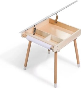 Set pentru copii reglabil BUNNY, masă și 2 scaune, alb/maro ELIS design