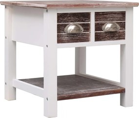 vidaXL Masă laterală, maro, 40 x 40 x 40 cm, lemn de paulownia