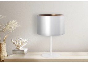 Lampă de masă Duolla CANNES 1xE14/15W/230V d. 20 cm argintiu/cupru/alb