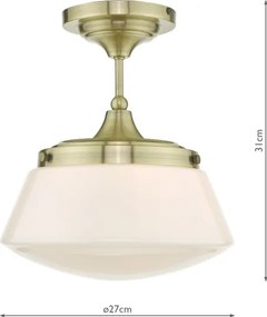 Där Lighting CAD0175 -Lustră aplicată pentru baie CADEN 1xE27/60W/230V IP44 alamă