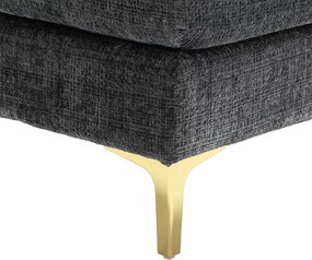 Canapea modulară mare, modernă, în formă de U, din chenille, cu dublu șezlong rabatabil, Gri