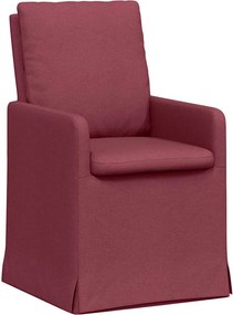 vidaXL Scaune de dining 2 pcs bordo 57 x 67 x 98 cm țesătură