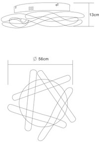 Globo 67833-60 - LED Lustră aplicată NABRO 5xLED/12W/230V