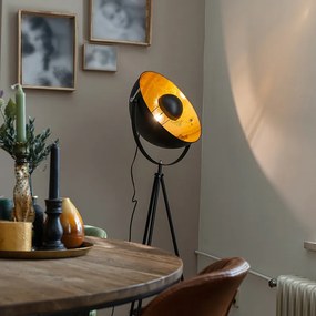 Lampă de podea inteligentă cu trepied negru incl. Wifi A60 - Magna 40 Eglip