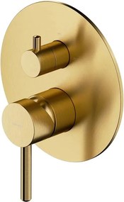 Baterie cada-dus incastrata Omnires Y monocomanda 3 cai finisaj auriu periat fara corp ingropat
