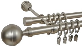 Galerie dubla kalisto 19/19 mm crom mat (Alege marime: 240 cm)
