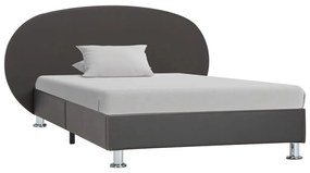 285415 vidaXL Cadru de pat, gri, 100 x 200 cm, piele ecologică