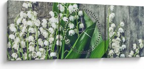 Tablou cu lăcrimioare (cu ceas) (90x30 cm)