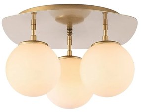 Plafonieră aurie cu abajur din sticlă 37x44 cm Well – Opviq lights