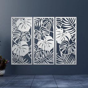 SENTOP | Pictură murală din trei piese cu frunză de monstera | TROPICI