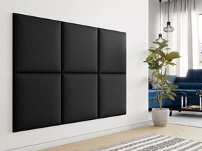 Panou de perete tapițat Pazara 60x60 (piele ecologică soft 011 (Negru). Promo -22%. 1054195