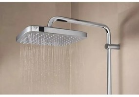 Coloana de dus cu termostat, Grohe Tempesta Cube 250, cu 1 tip de jet, crom, 26689001