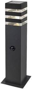 Stalp mic cu senzor de miscare pentru iluminat exterior design modern IP44 Ankara antracit