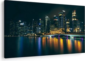 Tablou - Singapore noaptea (90x60 cm)