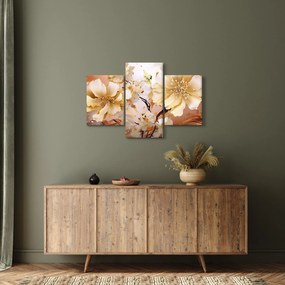 Tablou - Flori de aur (90x60 cm)
