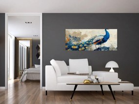 Tablou - Peacock, pictură (120x50 cm)