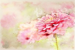 Tablou - Floare roz, aquarel (90x60 cm)