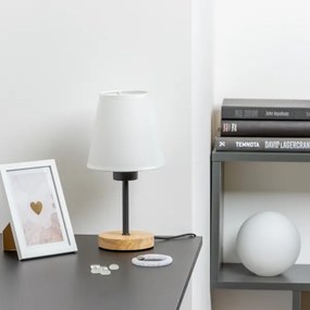 Lampă de masă Brilagi NUBILA WOOD 1xE27/25W/230V stejar/alb