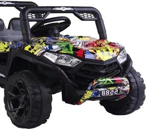 Masinuta Electrica cu acumulator pentru copii NOVOKIDS™ Buggy Mini UTV, Cu faruri luminoase, Telecomanda, 3-7 ani , max 30 kg, 3 Viteze, Lungime 110