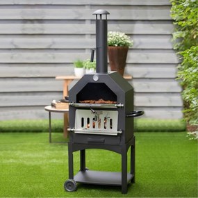 Grătar multifuncțional de grădină, afumătoare și cuptor de pizza ITALIA