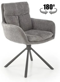 Scaun de dining HALSA, 1 buc., gri