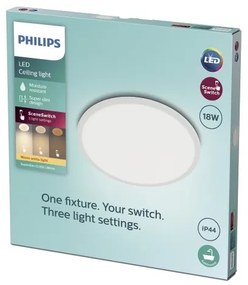 Plafonieră LED dimabilă pentru baie SCENE SWITCH LED/18W/230V IP44 Philips