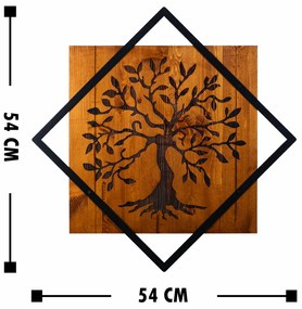 Accesoriu decorativ de perete din lemn Tree
