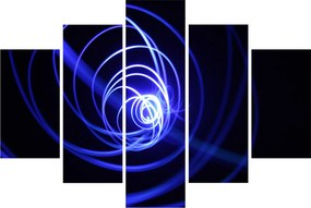 Tablou cu spirale albastre (150x105 cm)